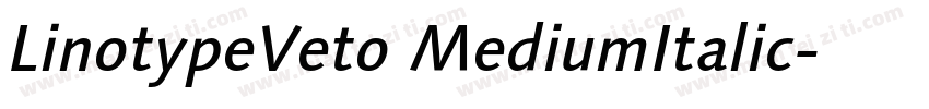 LinotypeVeto MediumItalic字体转换